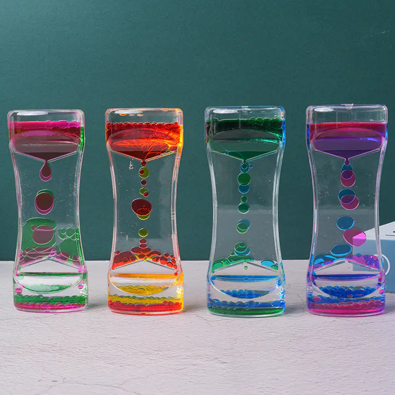 Sablier liquide à bulles