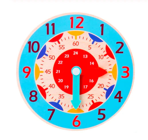Horloge en bois écologique pour apprentissage ludique