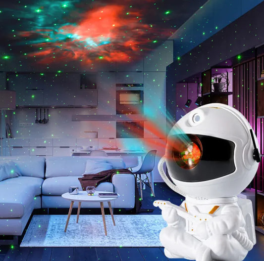 projecteur astronaute guitariste noir nébuleuse multicolore Do'Dys