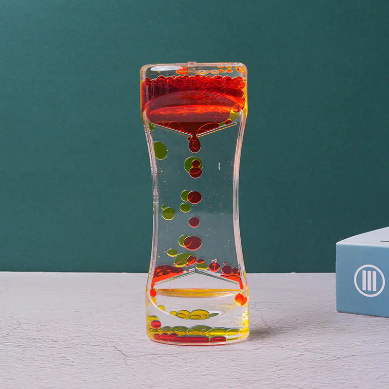 Sablier liquide à bulles