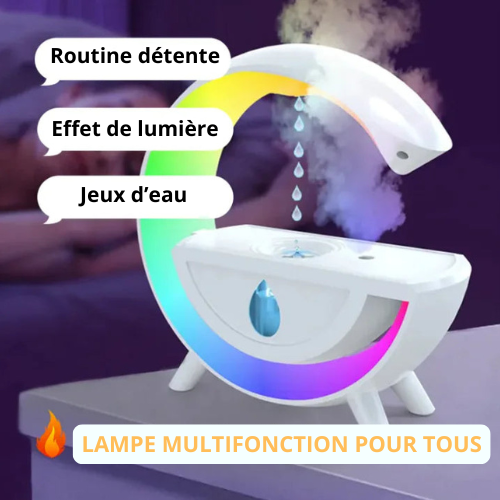 veilleuse sensorielle sommeil enfant forme C anneau LED brume fond blanc Do'Dys