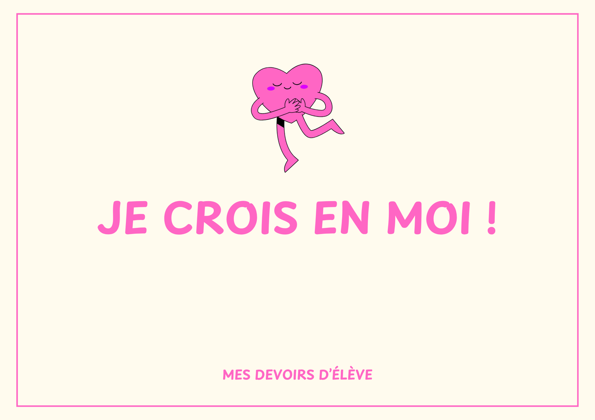 Affiches Classe Confiance en Soi Élèves DYS TDAH