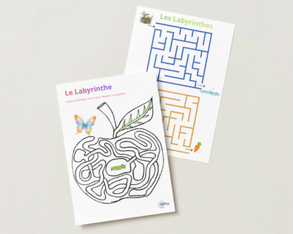 enfant DYS résolvant labyrinthe papier crayon concentration bureau