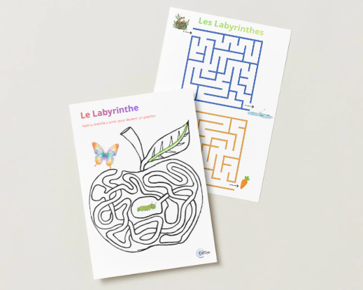 enfant DYS résolvant labyrinthe papier crayon concentration bureau
