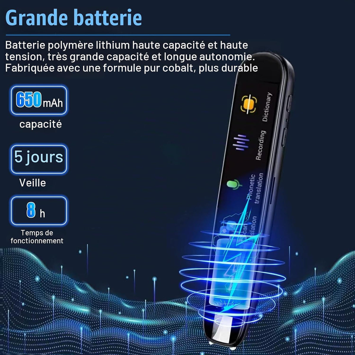 Stylo Scanner Traducteur Lecture Voix DYS Dyslexie 4en1