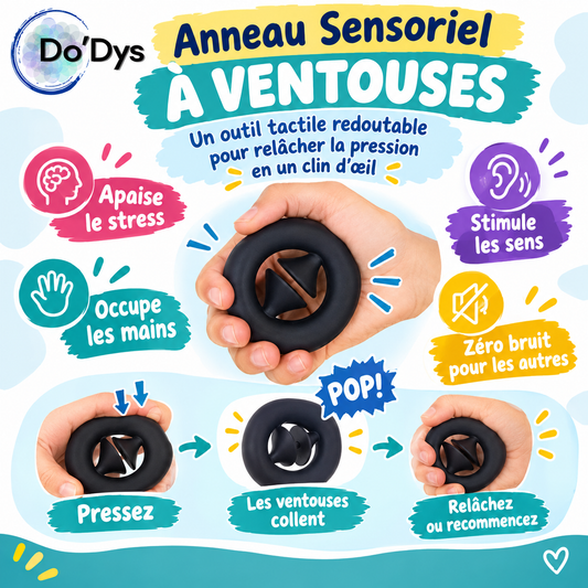 Anneau Sensoriel à Ventouses : Le Fidget Anti-Stress à Presser