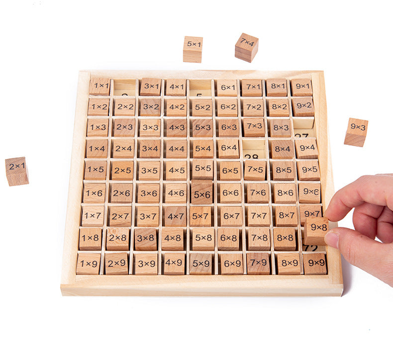 Table de multiplication solide et durable en bois naturel