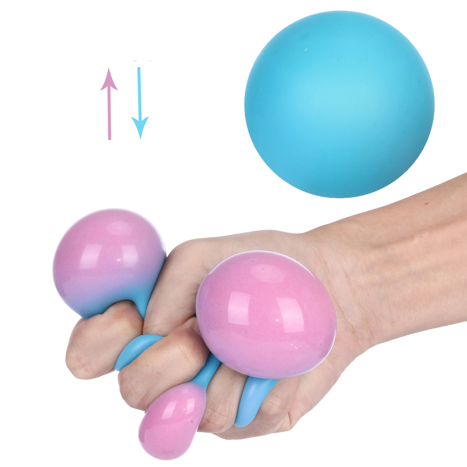 Balle sensorielle qui change de couleur sous pression — feedback visuel apaisant.