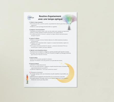 Aider votre enfant à se calmer la Lampe Optique Enfant DYS TDAH TSA – Guide Gratuit | Do'Dys