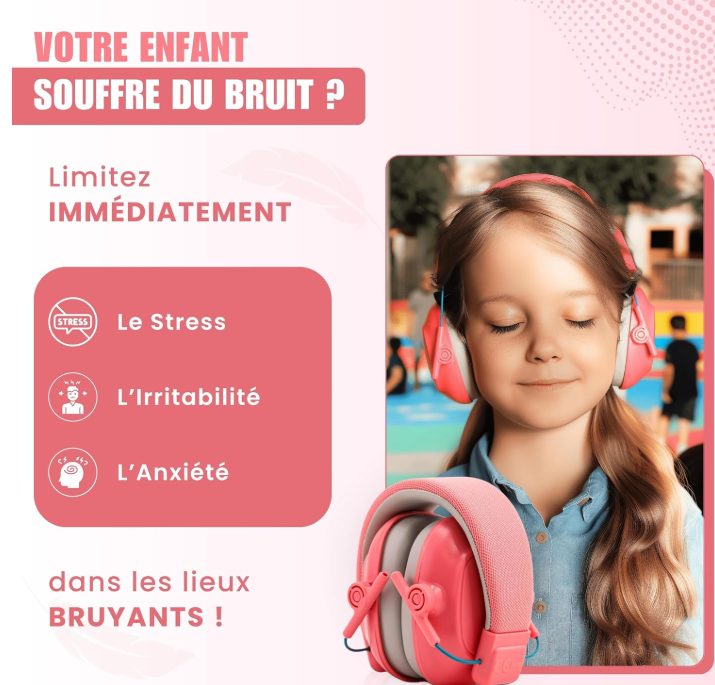 Casque anti-bruit hyperacousie — Réduction du bruit scolaire