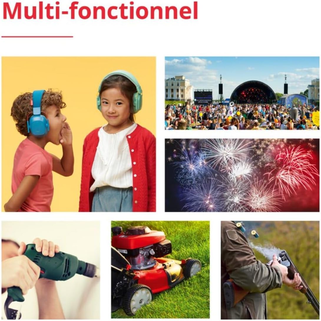 Casque anti-bruit enfant confortable — Matériaux doux