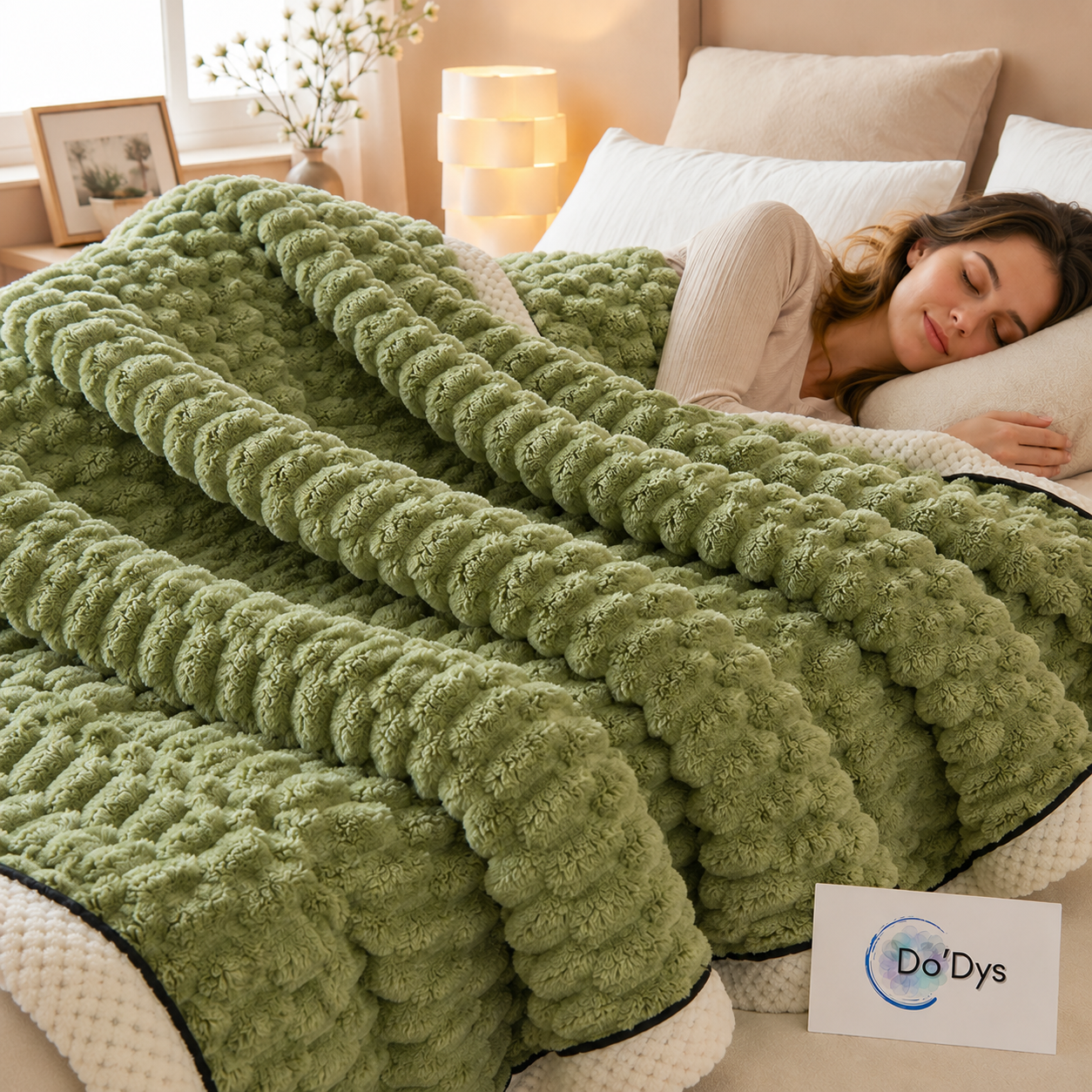 couverture sensorielle vert