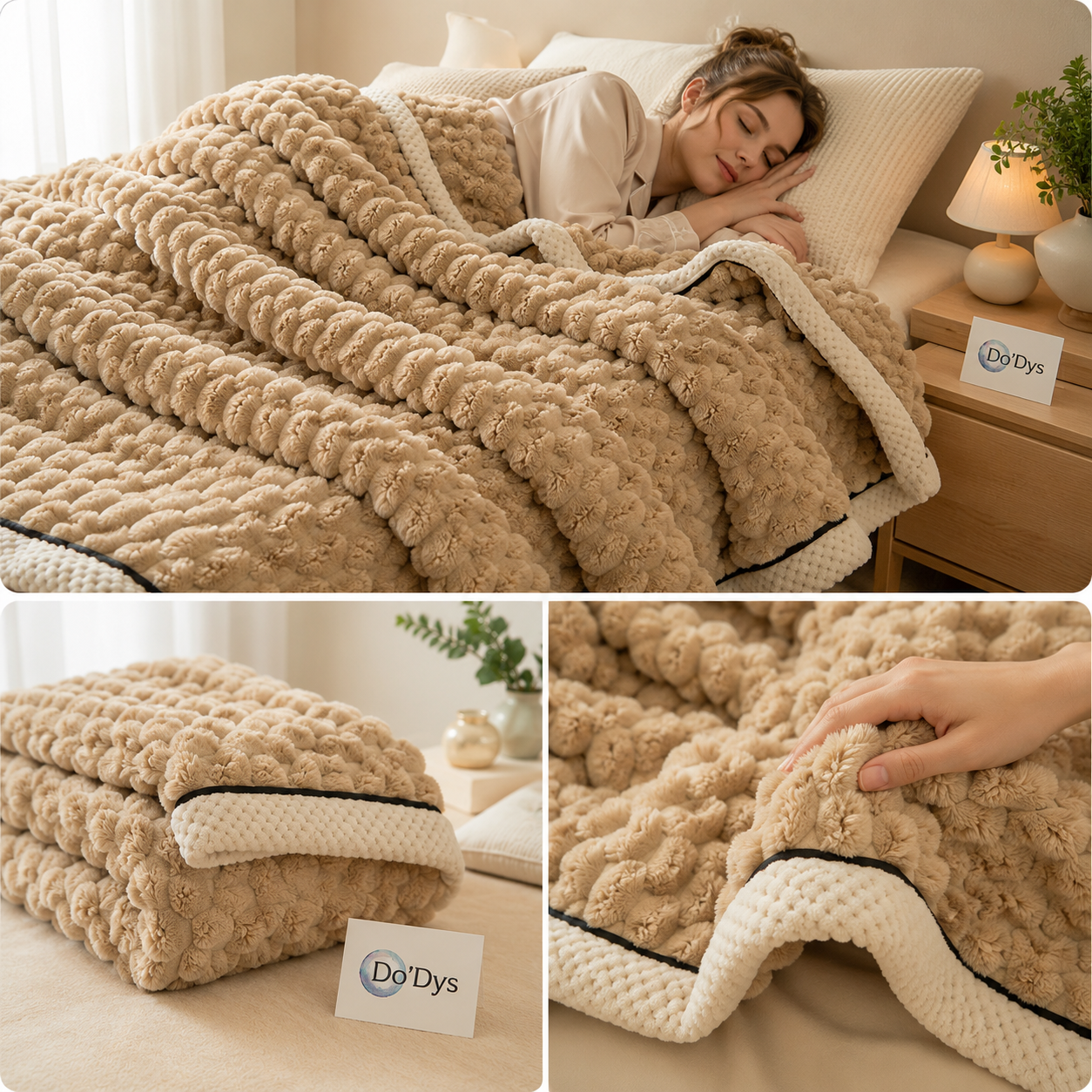 couverture sensorielle marron