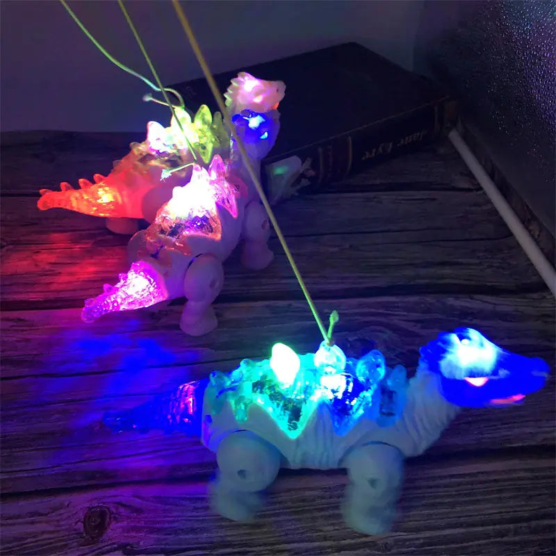 Dinosaure lumineux pour stimulation sensorielle