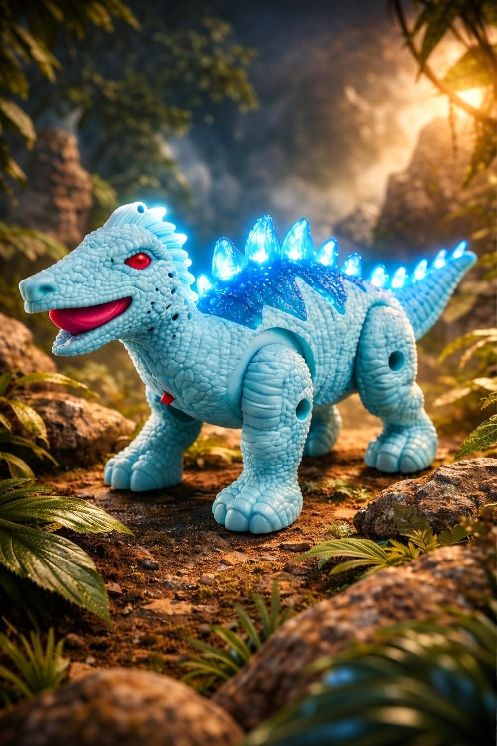 Jouet dinosaure lumineux : le compagnon sensoriel à promener