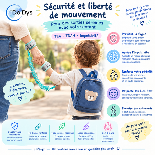 Harnais Sécurité Enfant TSA TDAH Impulsif Sortie
