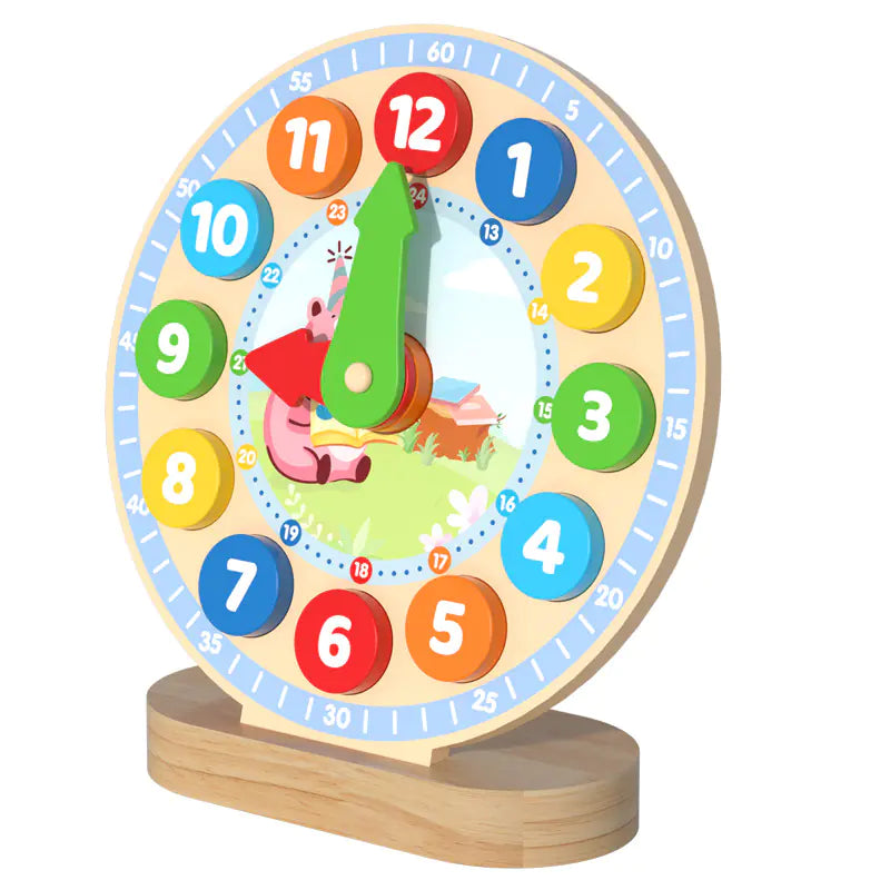 Horloge en bois pour lecture des heures