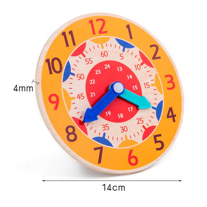 Horloge sensorielle en bois pour apprentissage ludique