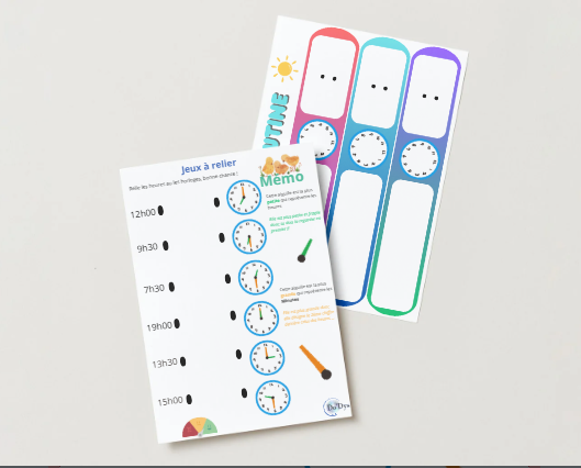 Routine quotidienne à compléter avec des horaires et dessins