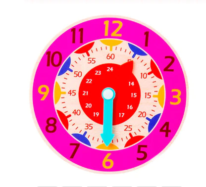 Horloge en bois robuste pour apprendre l’heure