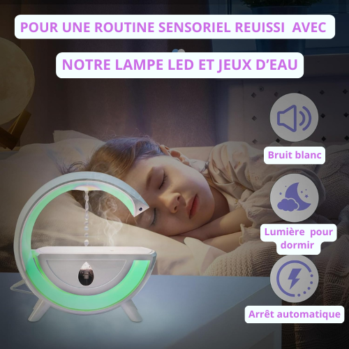 Humidificateur avec illusion anti-gravité