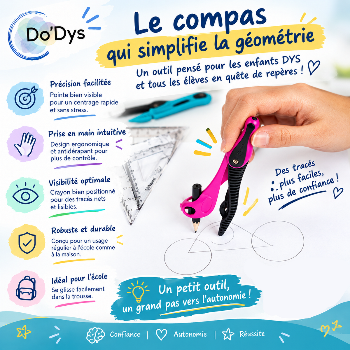 Coffret de Géométrie Maped (8 pièces)
