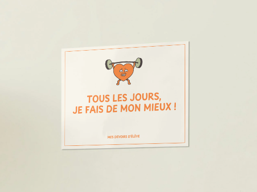 affiche confiance soi tableau classe école primaire enfant DYS TDAH