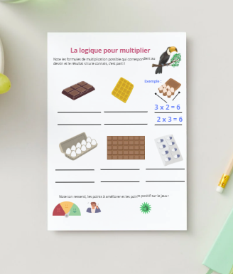 Page d’exercices de multiplication à imprimer pour enfants