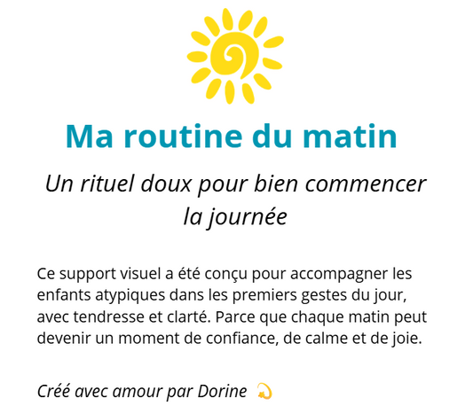 Routine visuelle pour enfants TSA