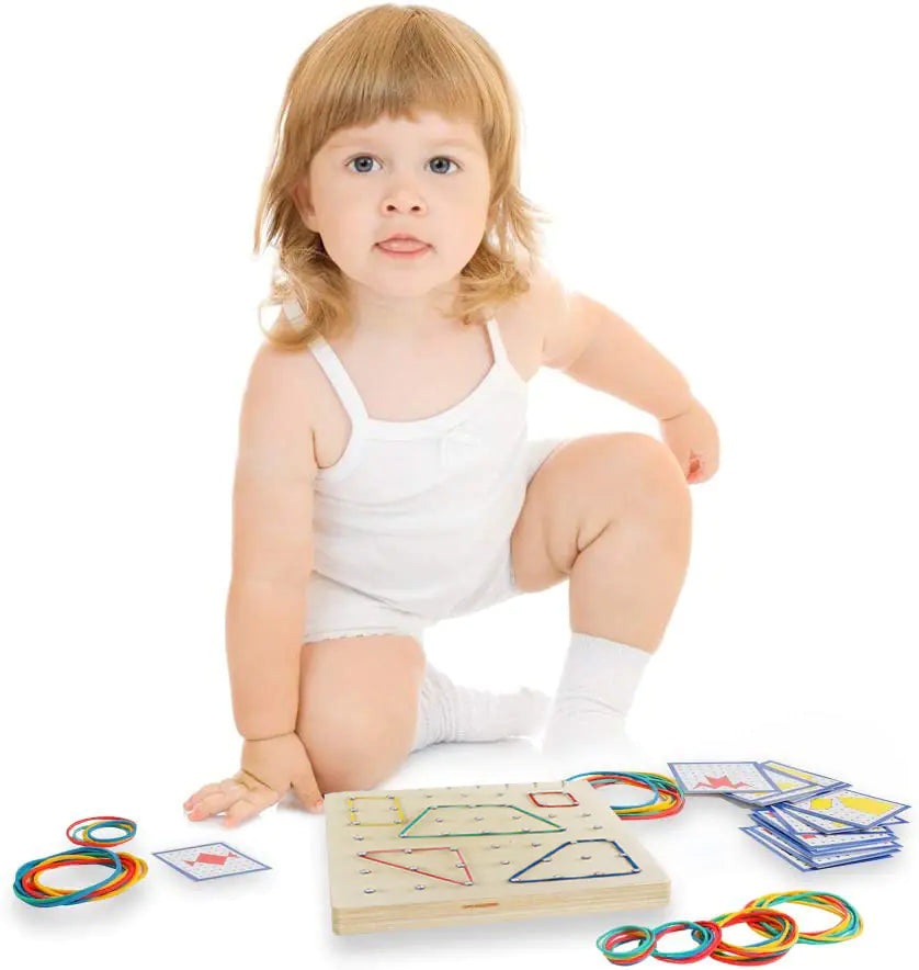 Jeu éducatif Montessori pour enfants dyscalculiques, visualisation des formes et relations spatiales