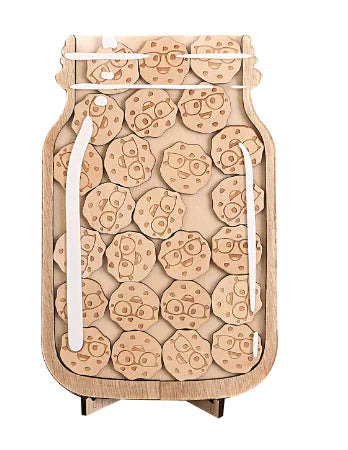 Bocal à biscuits en bois, récompense positive pour enfants atypiques à la maison