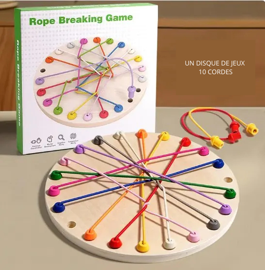 Jeu énigme des cordes stimulant la concentration des enfants