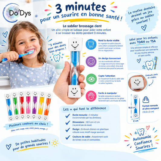 Sablier brossage dents : le timer souriant pour des routines apaisées