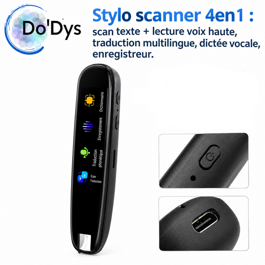 Stylo Scanner Traducteur Lecture Voix DYS Dyslexie 4en1