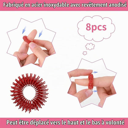 pack anneaux fidget masse acier inoxydable antiallergique Do'Dys