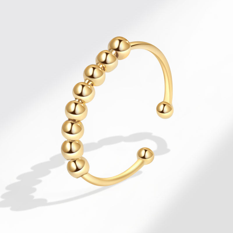 bague fidget 5 perles argent anti-stress TDAH adolescent Do'Dys