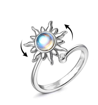 bague spinner soleil ajustable anxiété TDAH DYS adulte Do'Dys