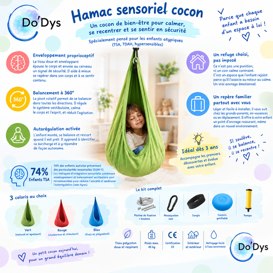 séance intégration sensorielle hamac cocon enfant autiste Do'Dys