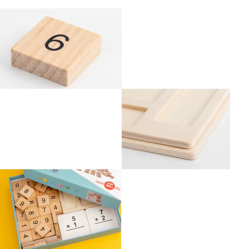 plateau bois alvéoles calcul opération posée cubes chiffres DYS Do'Dys