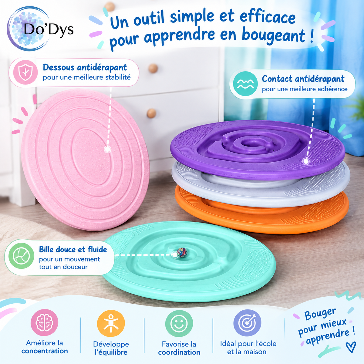 planche équilibre compact léger intérieur jardin enfant atypique
