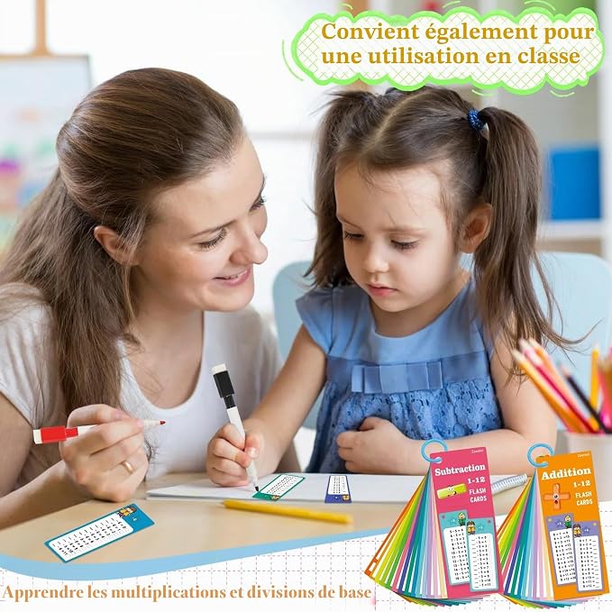 mains enfant remplissant colonne exercices flash card effaçable Do'Dys