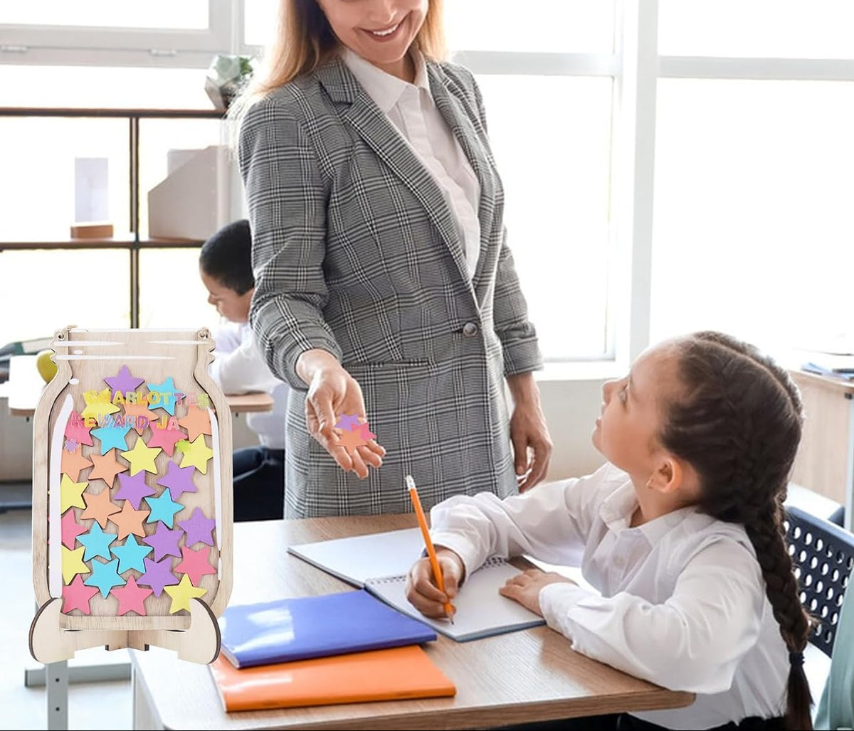 enfant DYS pot récompense bois bureau maison routine quotidien