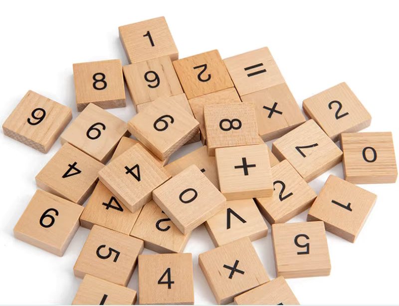 enfant 5 ans cubes chiffres bois plateau alvéoles addition Do'Dys
