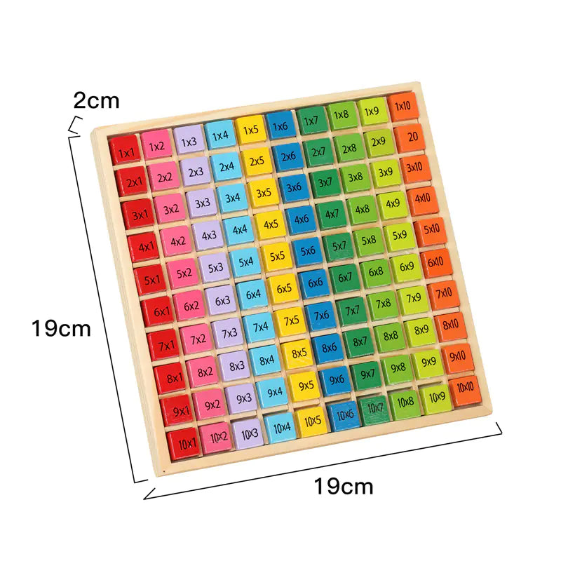 Table de multiplication éducative en bois pour enfants