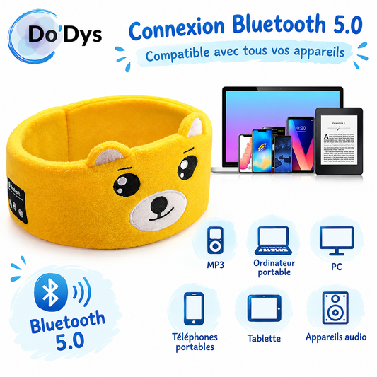 routine coucher enfant TSA bandeau audio masque nuit bluetooth Do'Dys