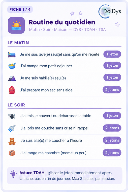 Pot à Récompense Bois DYS TDAH TSA 4 Coloris