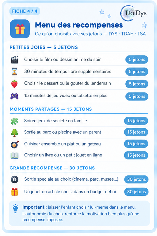 Pot à Récompense Bois DYS TDAH TSA 4 Coloris