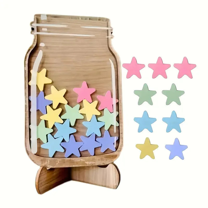 bocal bois buis pot jetons récompense enfant motif donuts Do'Dys