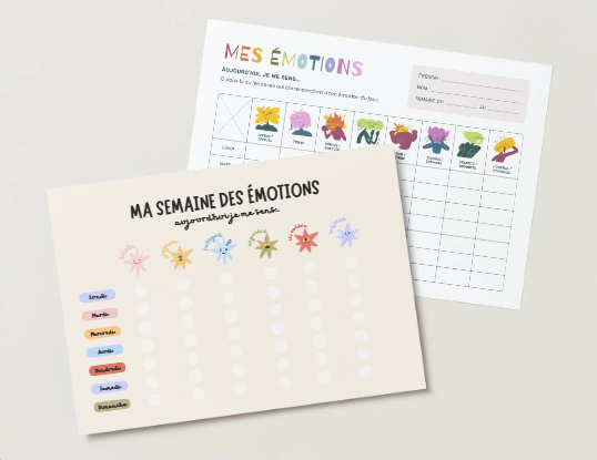 tracker émotions hebdomadaire monstres expressifs enfant atypique imprimable