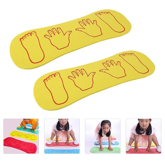 tapis motricité enfant empreintes mains pieds EVA rouge classe Do'Dys